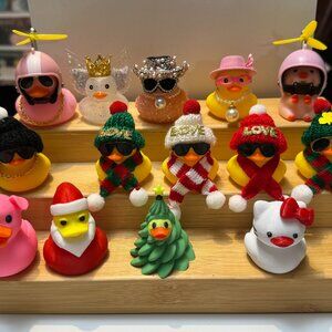 Rubber Duck With Glasses, Gold Chain, Helmet With Propeller -Jeep-